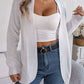 SocialBee Open Front Long Sleeve Cardigan with Pockets