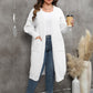 Plus Size Long Sleeve Pocketed Cardigan