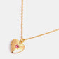 Zircon Heart Shape 14K Gold-Plated Pendant Necklace