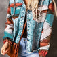 Drawstring Hooded Pocketed Denim Jacket