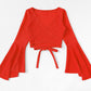 Tied Flare Sleeve Top
