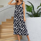 BAYSIDE Two-Tone Low Back Midi Dress