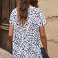 Leopard Tassel Tie Short Sleeve Top