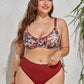 Sammi Plus Size Printed V-Neck Drawstring Bikini Set