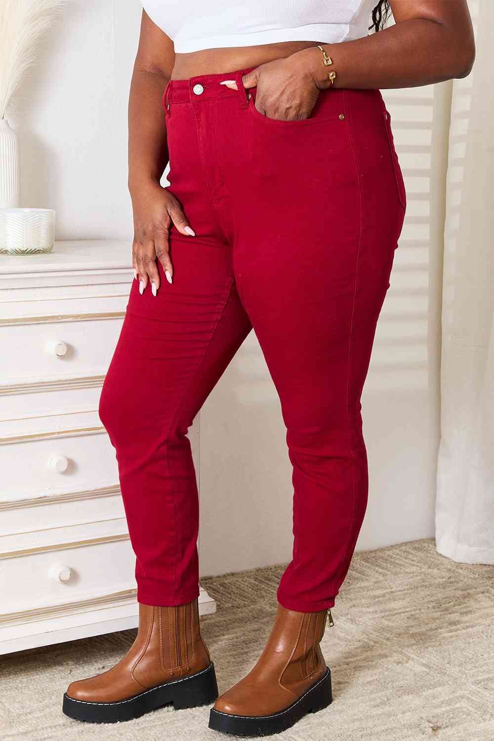 Judy Blue Full Size High Waist Tummy Control Skinny Jeans *