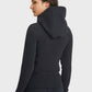 Zip Up Seam Detail Hooded Sports Jacket