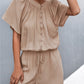 Women's Buttoned Gather Detail Romper