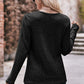 Buttoned Hem Detail Ribbed Top