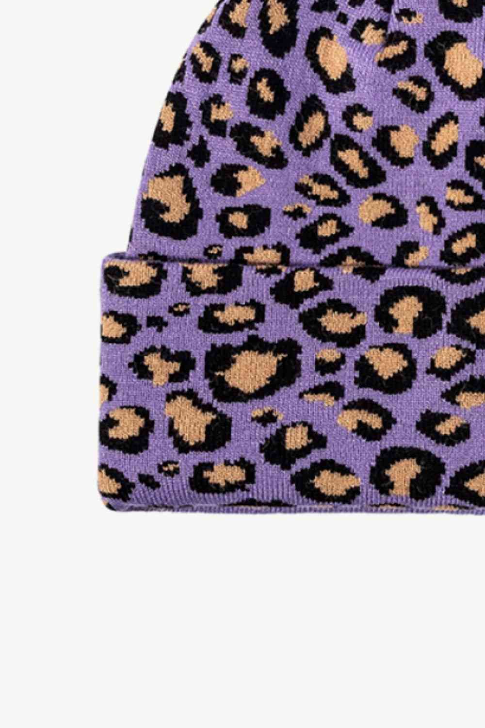 CHIC HATZ Leopard Pattern Hat Cuffed Beanie