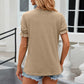 Round Neck Flounce Sleeve T-Shirt