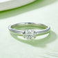 Moissanite 925 Sterling Silver Solitaire Ring