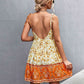 Bohemian Tie Shoulder Surplice Backless Dress
