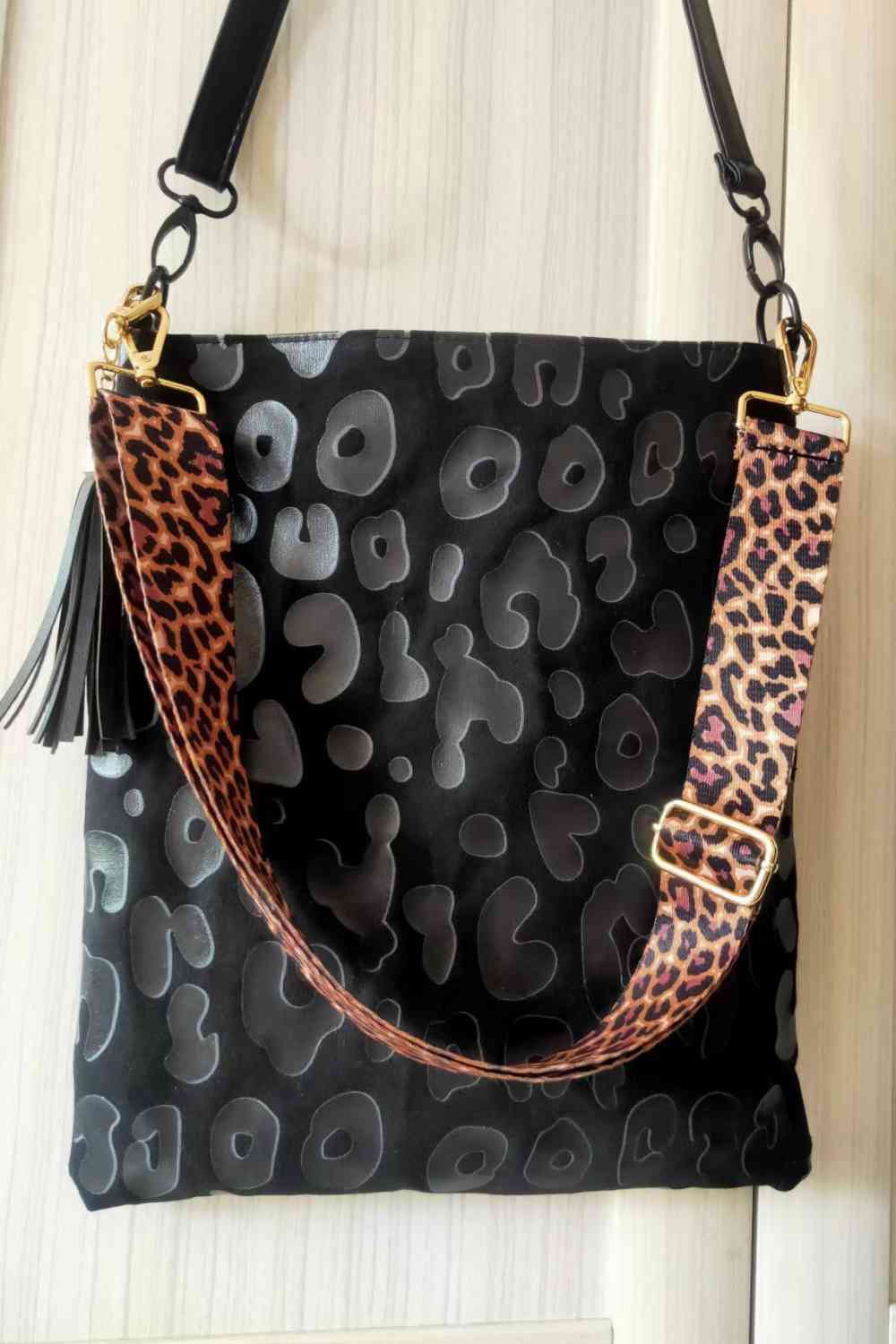 Adored PU Leather Shoulder Bag with Tassel *