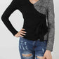 Two Tone Long Sleeve Top