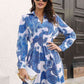 Joan Paisley Print Johnny Collar Smocked Dress