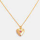 Zircon Heart Shape 14K Gold-Plated Pendant Necklace