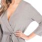 Full Size Plunge Tie Front Night Dress