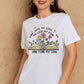 Simply Love Full Size Book & Flower Graphic Cotton Tee