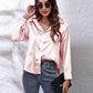 Collared Neck Buttoned Long Sleeve Shirt