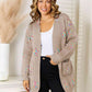 Star Pattern Open Front Cardigan with Pockets