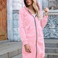Full Size Zip-Up Longline Hoodie with Pockets