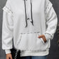 Drawstring Kangaroo Pocket Dropped Shoulder Hoodie