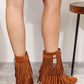 Legend Women's Tassel Wedge Heel Ochre Ankle Boots