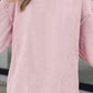 Ribbed Round Neck Drop Shoulder Sweatshirt