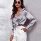 Button Up Collared Neck Long Sleeve Shirt