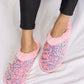 Forever Link Pink Sequin Plush Round Toe Slippers