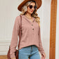 Full Size Half-Button Dropped Shoulder Hoodie