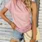 One Shoulder Short Sleeve T-Shirt