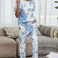 Full Size Tie-Dye Tee and Drawstring Waist Joggers Lounge Set