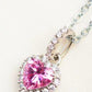 1 Carat Moissanite Heart Pendant Necklace