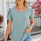 Eyelet Puff Sleeve T-Shirt