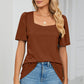Square Neck Short Sleeve T-Shirt