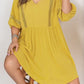 Plus Size Eyelet Swiss Dot Half Sleeve Mini Dress