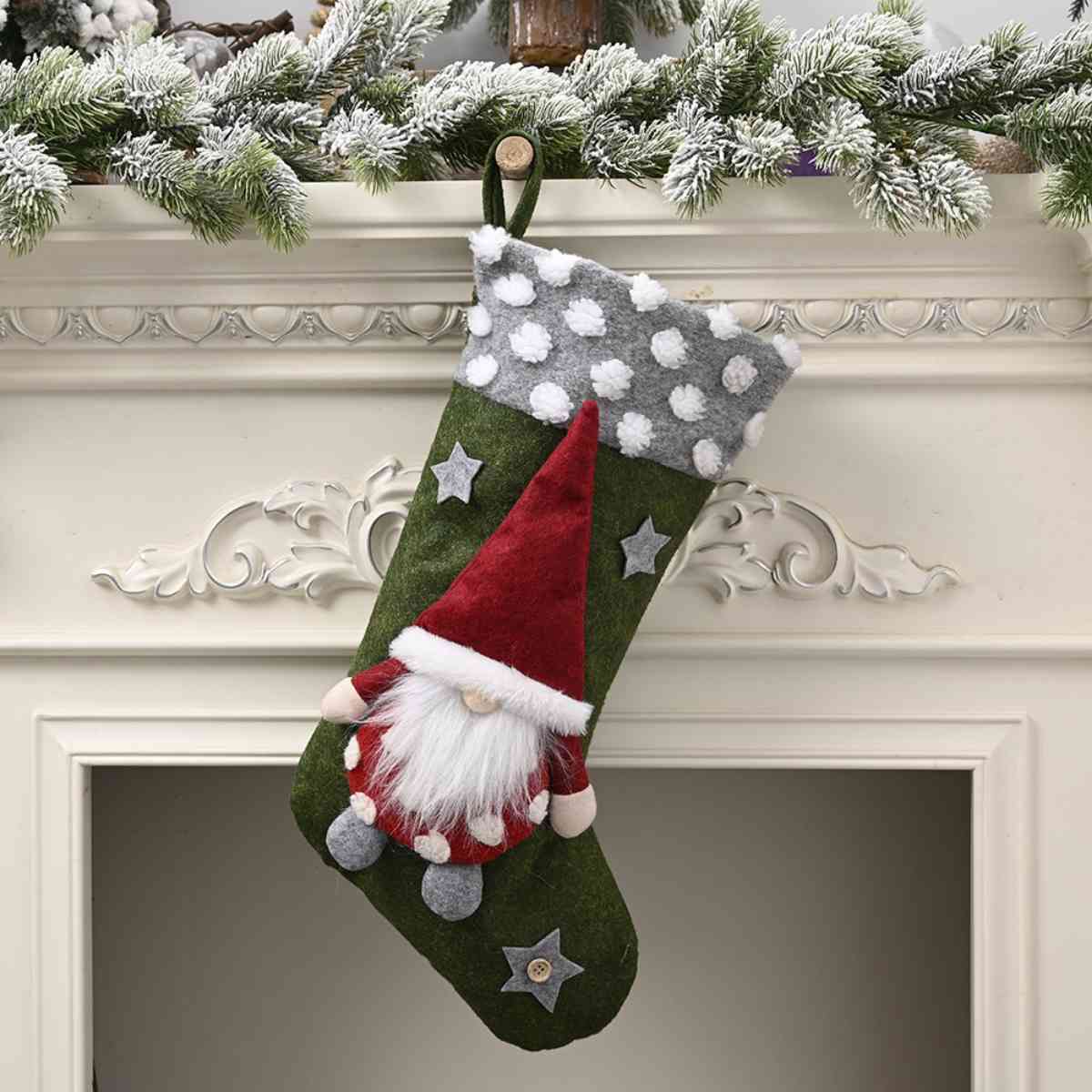 Gnome Christmas Stocking Hanging Widget in Assorted Styles 19.7"H x 9.8"W