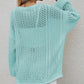 Openwork Button Front Cardigan