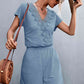 SavannahJayJumpers Lace Trim V-Neck Romper