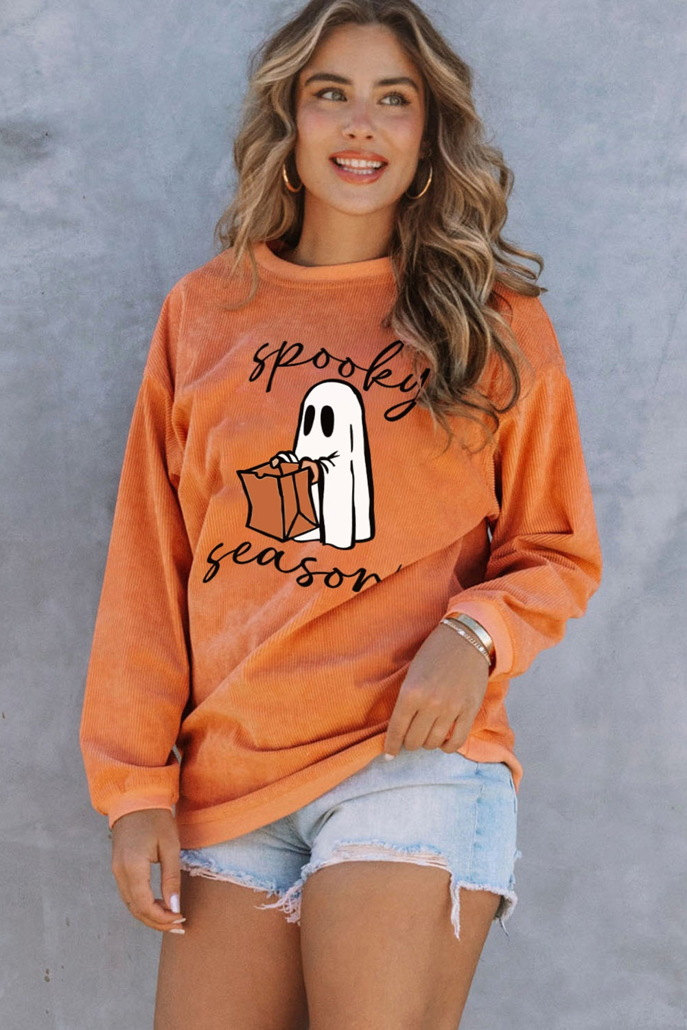 SPOOKY SEASON Graphic Full Size Sweatshirt