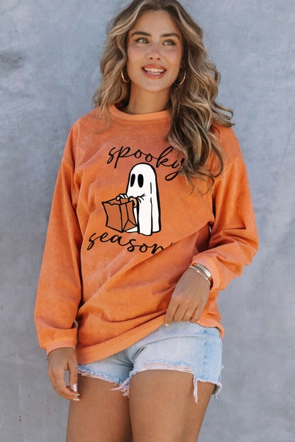 SPOOKY SEASON Graphic Full Size Sweatshirt