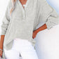 Full Size Buttoned Long Sleeve Blouse