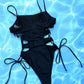 SO SUMMER Cutout Lace-Up Spaghetti Strap One-Piece Swimsuit