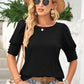 Round Neck Lantern Sleeve Blouse