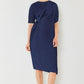 Marina West Swim Pleated Dolman Sleeve Dress