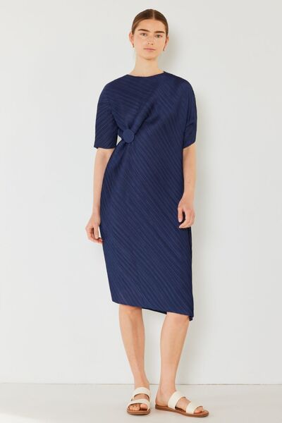 Marina West Swim Pleated Dolman Sleeve Dress *