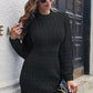 LifeDresses Cable-Knit Openwork Sweater Dress