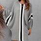 Ribbed Round Neck Long Sleeve Sweater Dress