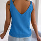 Cable-Knit Scoop Neck Knit Vest